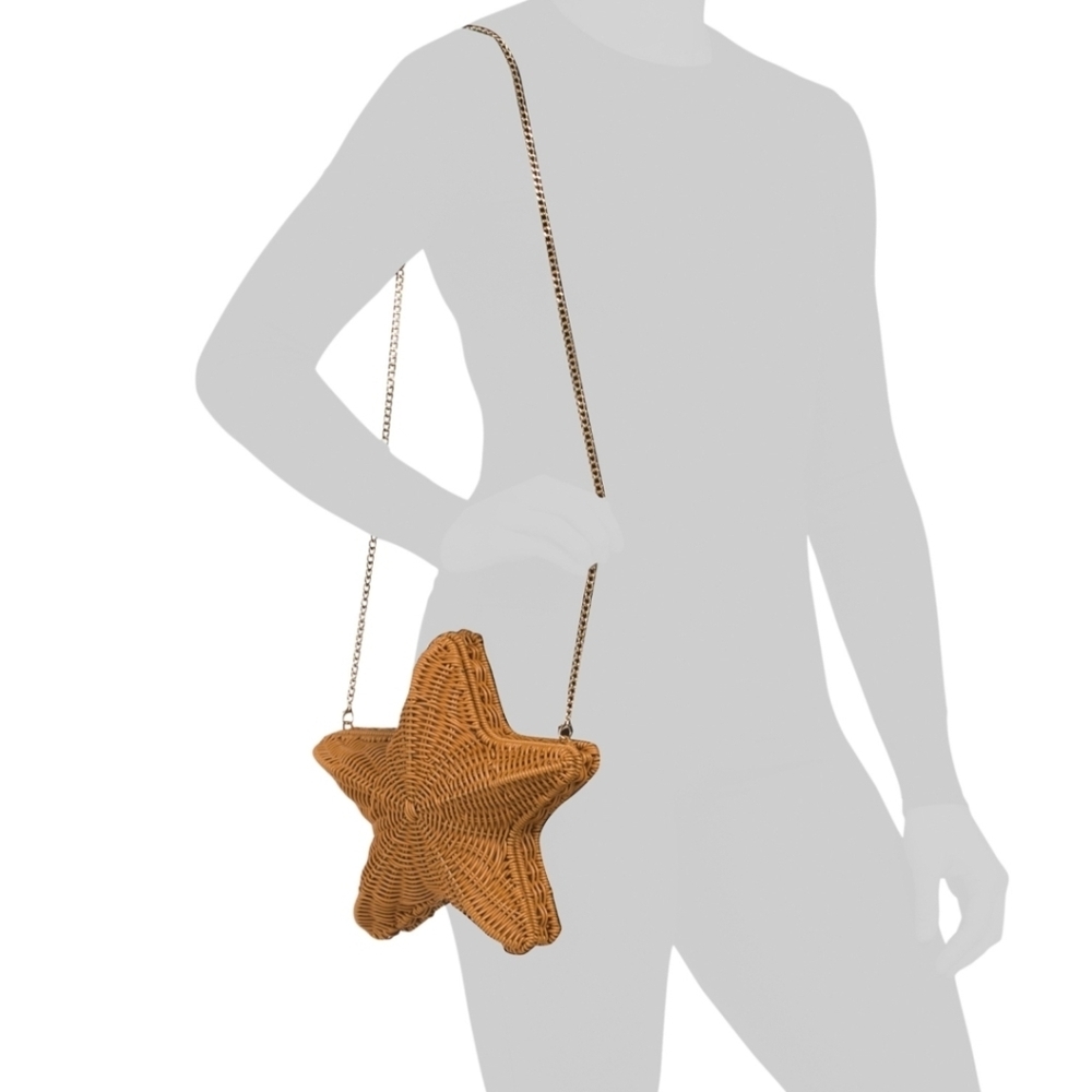 🌟🔹️Tommy Bahama 🔹️Starfish (Star-shsped) Wicker Bag with Chain - Picture 2 of 4